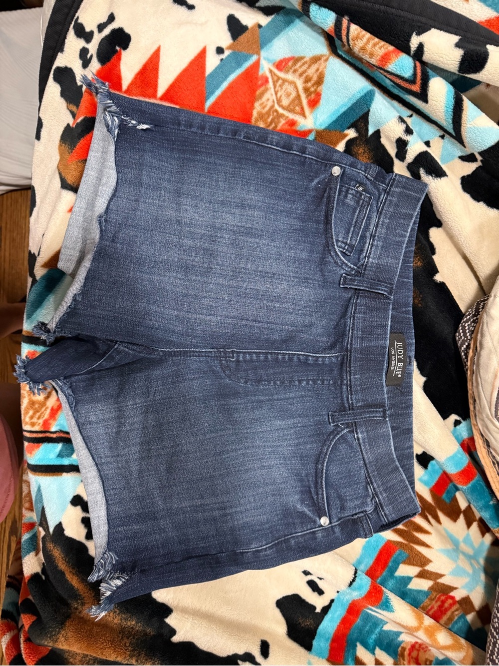 Judy Blue Dark Blue Denim Cutoff Shorts